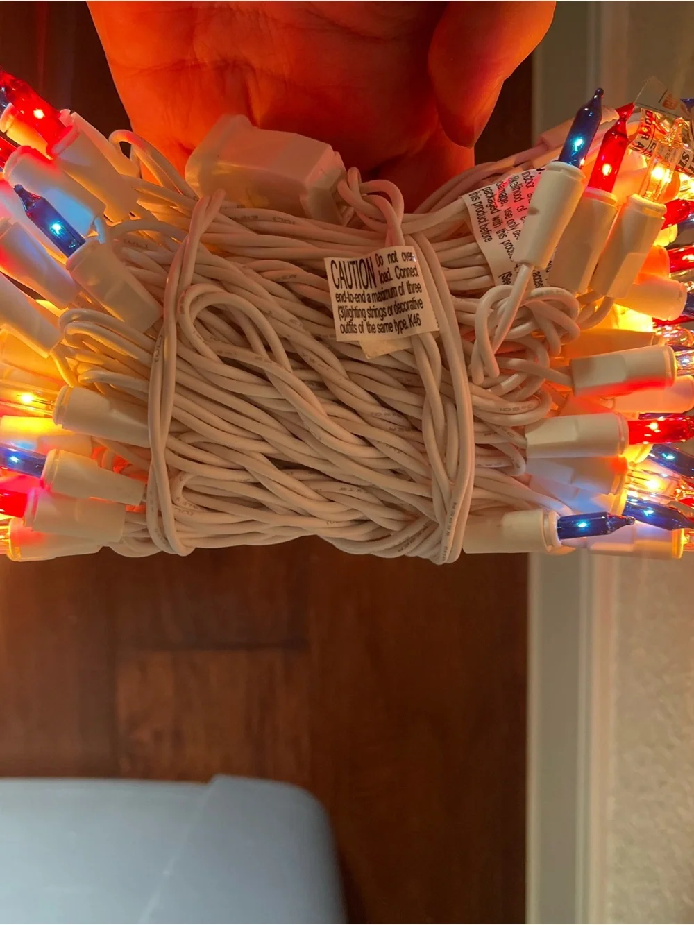NOMA Mini Holiday String Lights - Red, White & Blue - 100 Mini Bulbs